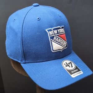 NHL,47 Brand New York Rangers Men's Blue/Gray Snap back Hat.